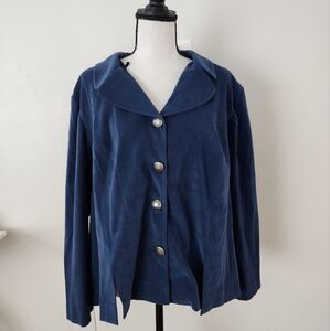 Leslie Fay Women's Blue and Green Jacket petite